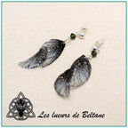 Boucles d'oreilles ailes de fée Aileen (version pailletée)