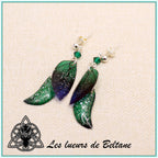 Boucles d'oreilles ailes de fée Aileen (version pailletée)