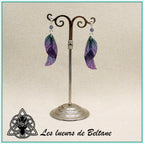 Boucles d'oreilles ailes de fée Aileen (version pailletée)
