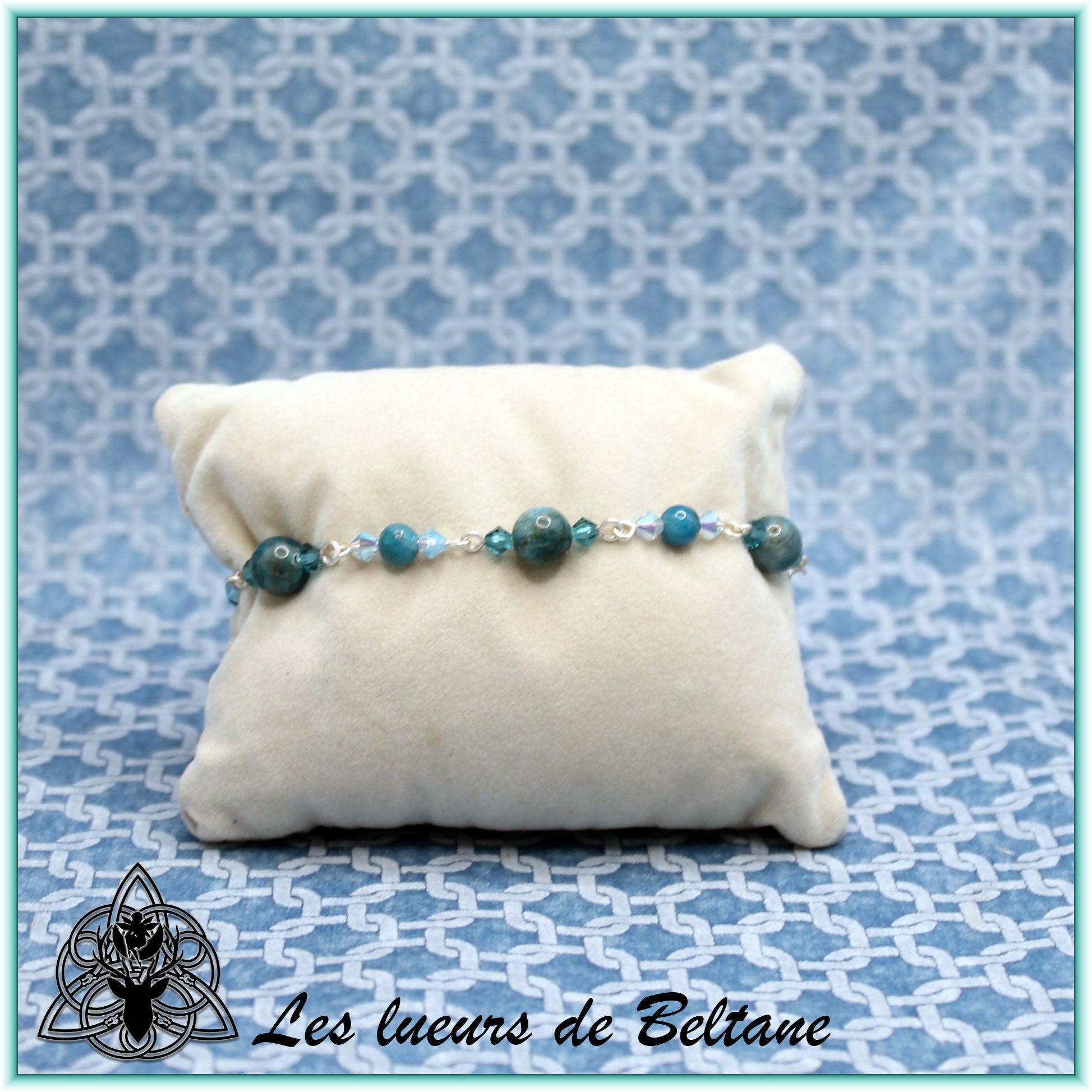 Bracelet Pierre et cristal (17cm)