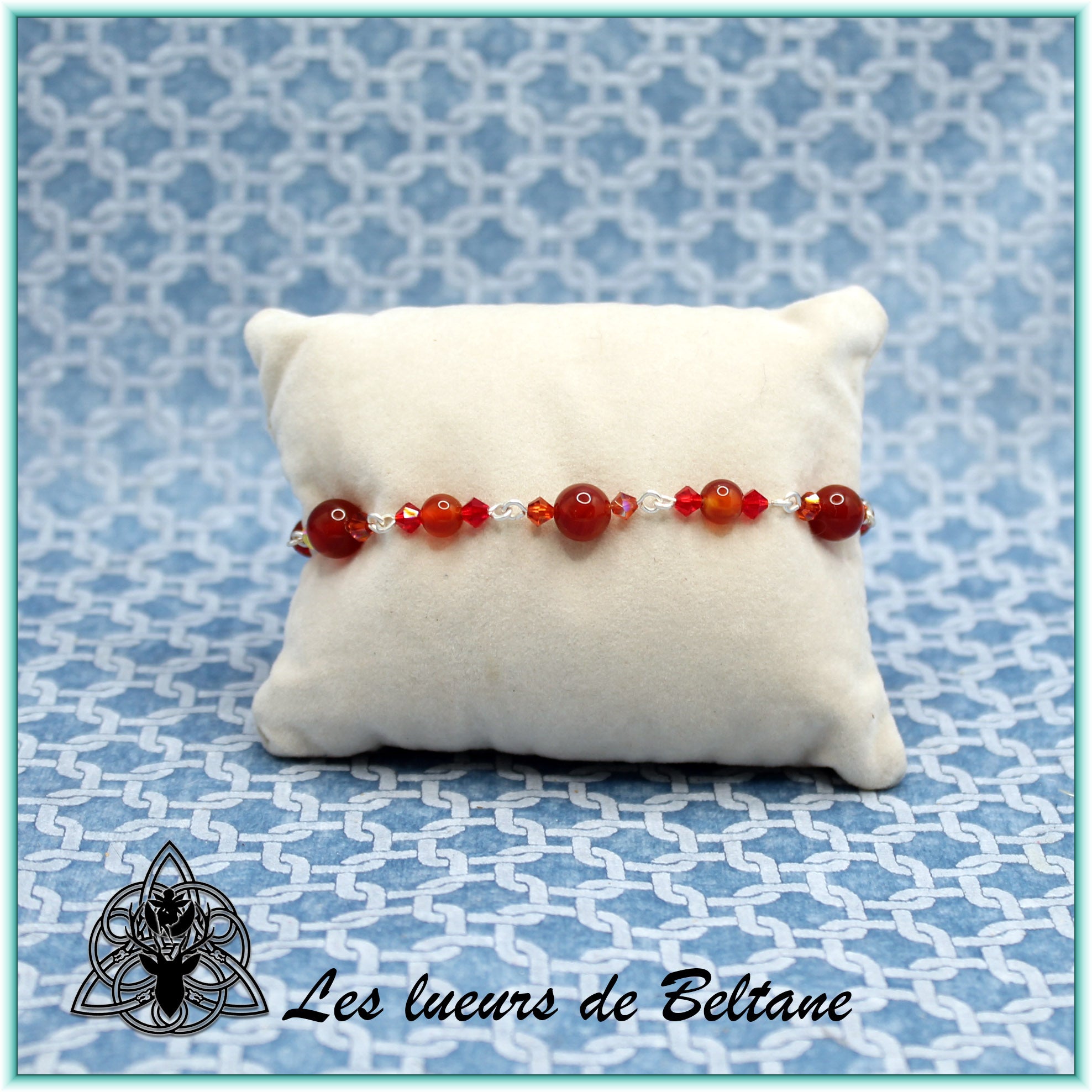 Bracelet Pierre et cristal (17cm)