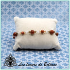 Bracelet Pierre et cristal (17cm)