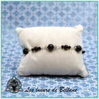 Bracelet Pierre et cristal (17cm)