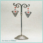 Boucles d'oreilles Bláthnat (fleur blanche)