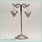 Boucles d'oreilles Bláthnat (fleur blanche)