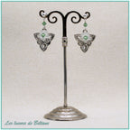 Boucles d'oreilles Bláthnat (fleur blanche)