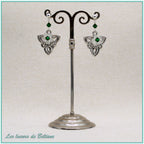 Boucles d'oreilles Bláthnat (fleur blanche)