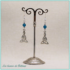 Boucles d'oreilles Brigid, pierre d'apatite