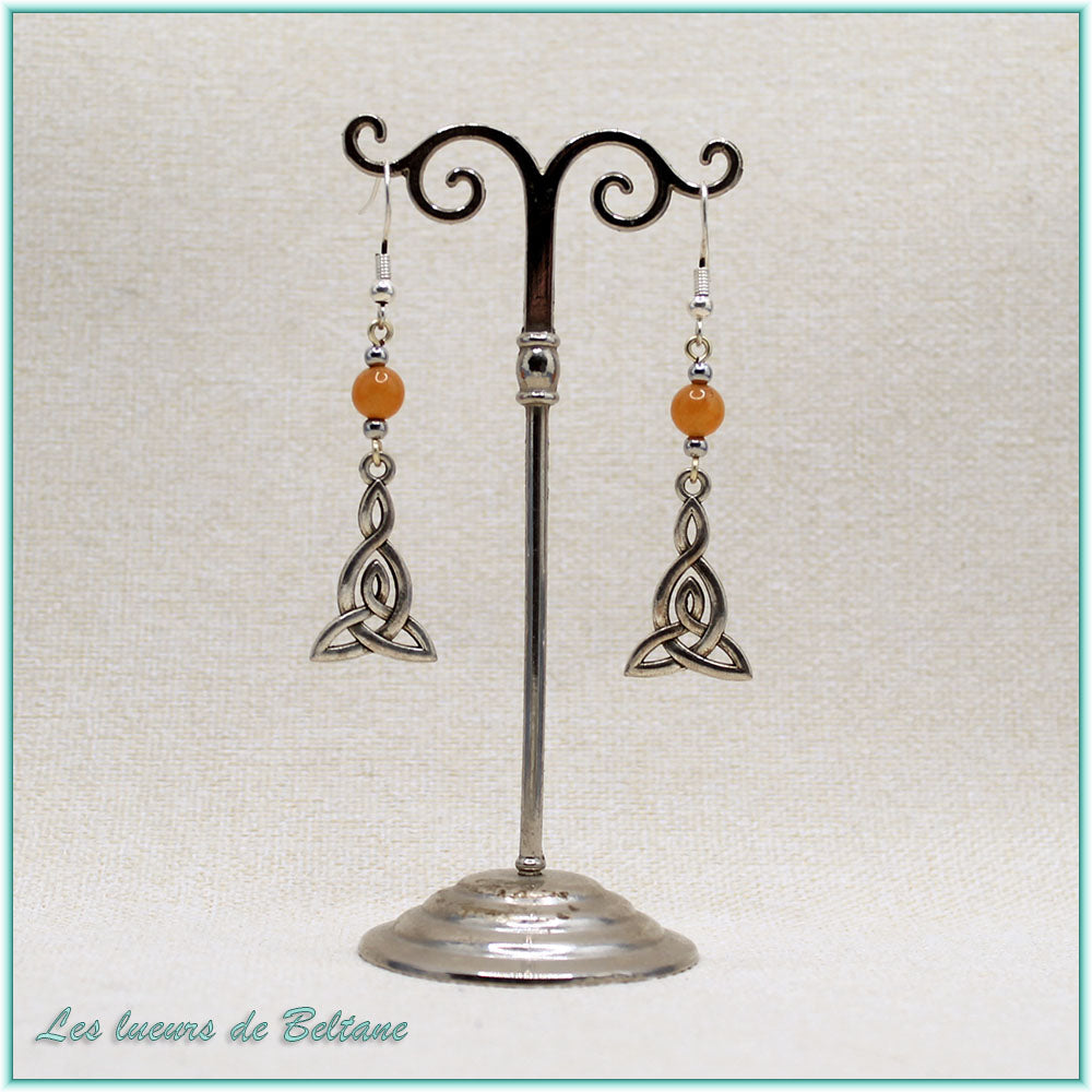 Boucles d'oreilles Brigid, pierre d'aventurine