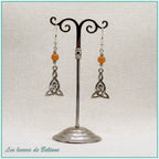 Boucles d'oreilles Brigid, pierre d'aventurine