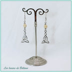 Boucles d'oreilles Brigid, pierre de rivière