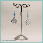 Boucles d'oreilles Ceinwen, pierre de calcédoine