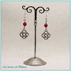 Boucles d'oreilles Ceinwen, pierre de cornaline