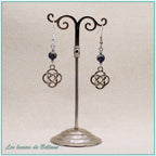 Boucles d'oreilles Ceinwen, pierre de sodalite