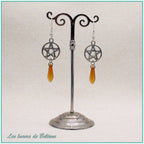 Boucles d'oreilles Hécate, coloris marron