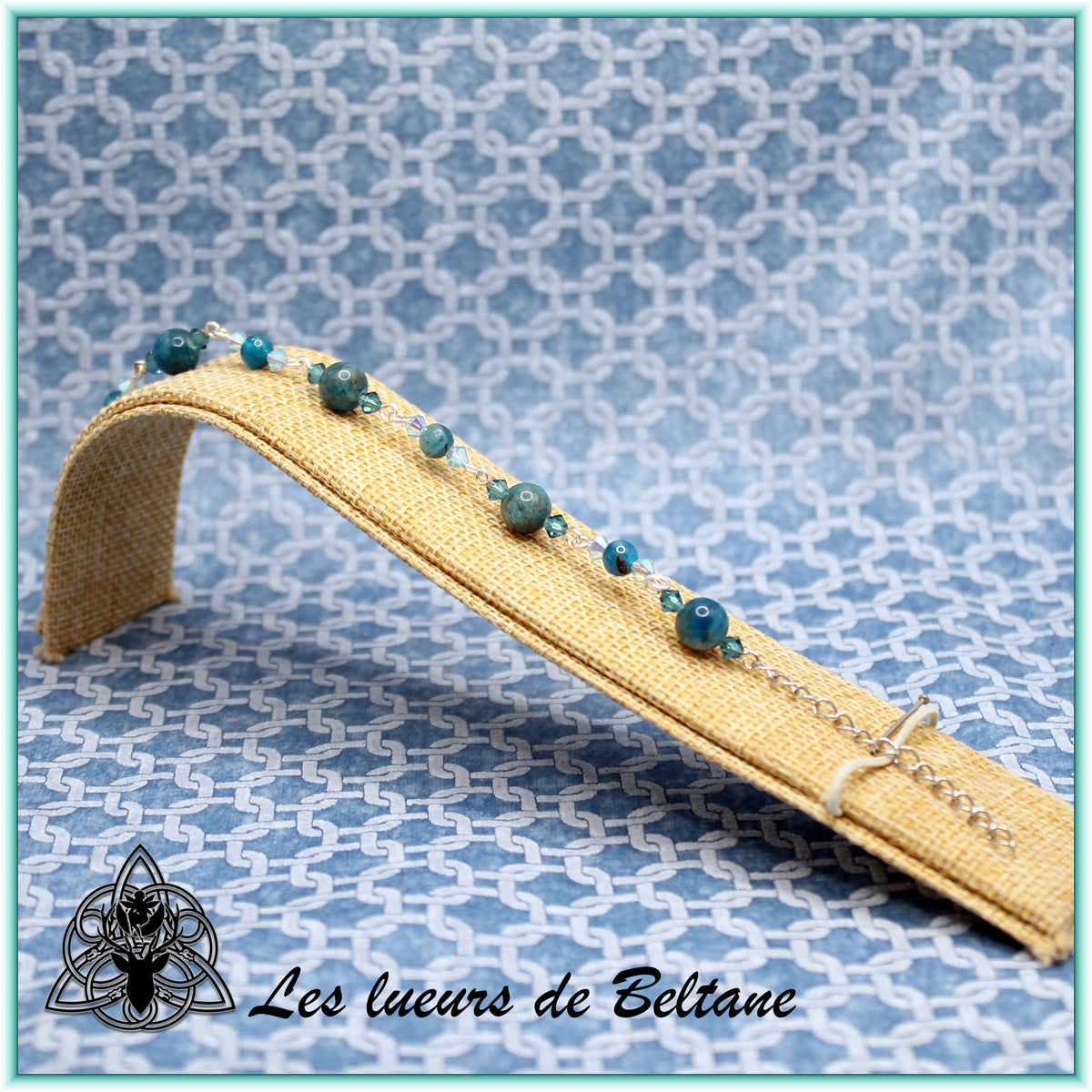 Bracelet pierre et cristal, apatite