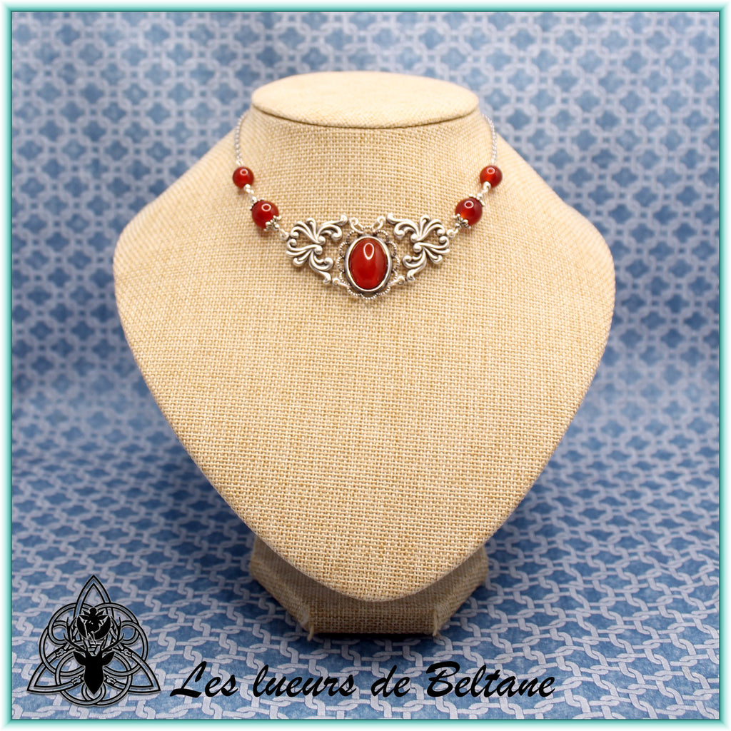 Collier Erell, pierre de cornaline