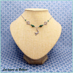 Collier Nolwenn, perles de malachite