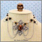 Collier Raven, style gothique, autre vue