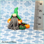 Cian, gnome citrouille fait main, vue de dos