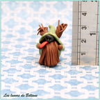 Bisclavret, gnome loup-garou fait main, vue de dos
