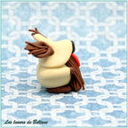 Bleiz, gnome loup-garou clair, langue dehors, vu de profil