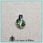 Pendentif petit cœur en cristal, coloris vert clair